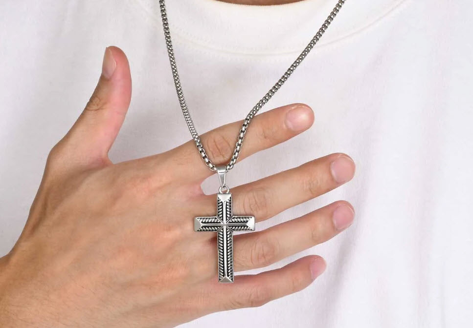 philippians 14:3 bible verse necklace men, confirmation gift, mens necklace, mens cross pendant necklace silver, silver cross bible verse necklace, christian mens jewelry, christian mens necklace, catholic gifts, catholic mens jewelry, catholic mens necklace, i can do all things through christ who strengthens me necklace, christian boy gift
