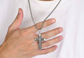 philippians 14:3 bible verse necklace men, confirmation gift, mens necklace, mens cross pendant necklace silver, silver cross bible verse necklace, christian mens jewelry, christian mens necklace, catholic gifts, catholic mens jewelry, catholic mens necklace, i can do all things through christ who strengthens me necklace, christian boy gift