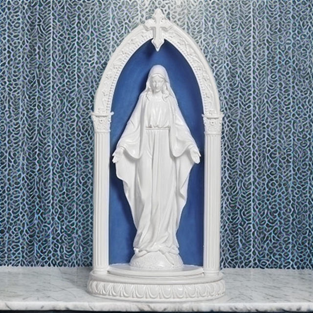 Our Lady Of Grace LED LIGHT Plaque Della Robbia