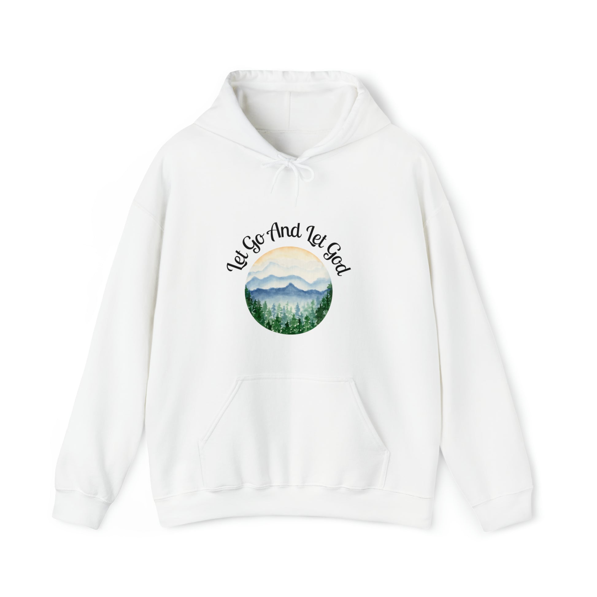 White Hoodie Christian, Religious Sweatshirt Christian Catholic God