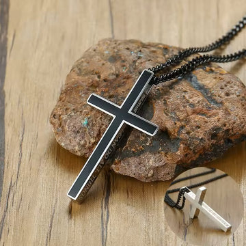 philippians 14:3 bible verse necklace men, confirmation gift, mens necklace, mens cross pendant necklace silver, silver cross bible verse necklace, christian mens jewelry, christian mens necklace, catholic gifts, catholic mens jewelry, catholic mens necklace, i can do all things through christ who strengthens me necklace, christian boy gift
