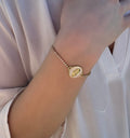 Mother Mary Crystal Pendant Adjustable Gold Bracelet, catholic jewelry, catholic necklace, catholic gifts, catholic gift, catholic bracelet