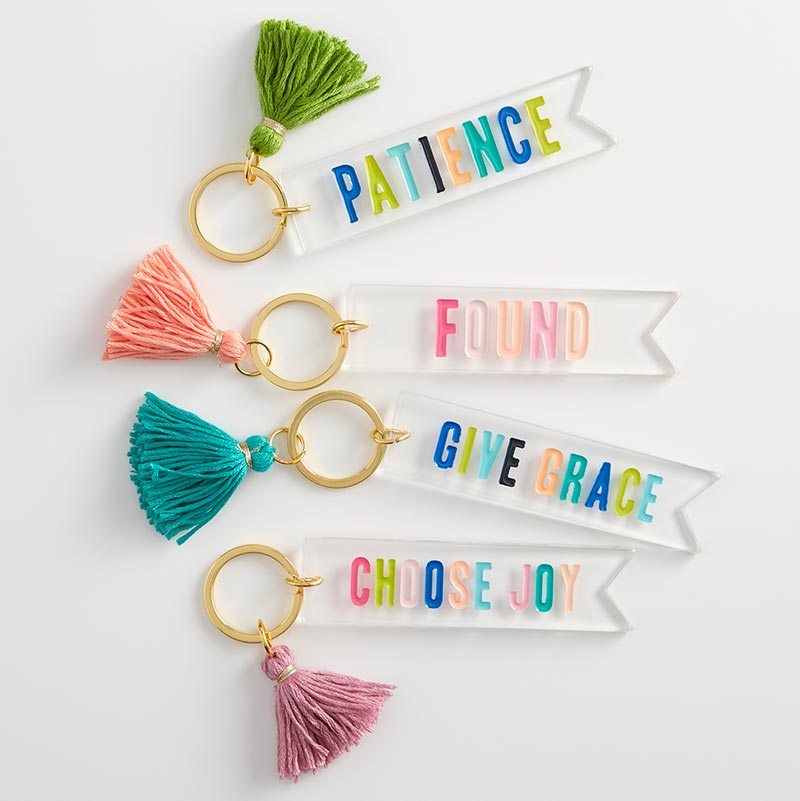 Blessed keychain, christian keychain, blessed keytag, pink keychain, acrylic keychain, tassle keychain, christian gifts, christian stocking stuffer, catholic gifts, catholic gifts for her, catholic gift, new driver gift