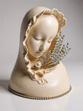 vintage virgin mary bust, mary figurine, porcelain mary statue, catholic gift, one of a kind mary, embellished mary, christian gifts, our lady of guadalupe, our lady of lourdes, our lady of fatima, catholic gift for her, baptism gift