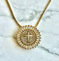 Dainty Crystal Cross Pendant Necklace, catholic jewelry, catholic necklace, catholic gifts, catholic gift, dainty cross necklace, gold cross necklace, religious necklace, gold necklace, christian jewelry, catholic jewelry, christian gifts, catholic gifts, catholic gift for her, first communion gift, baptism gift, wedding gift, christian wedding, bridesmade gift, diamond cross necklace