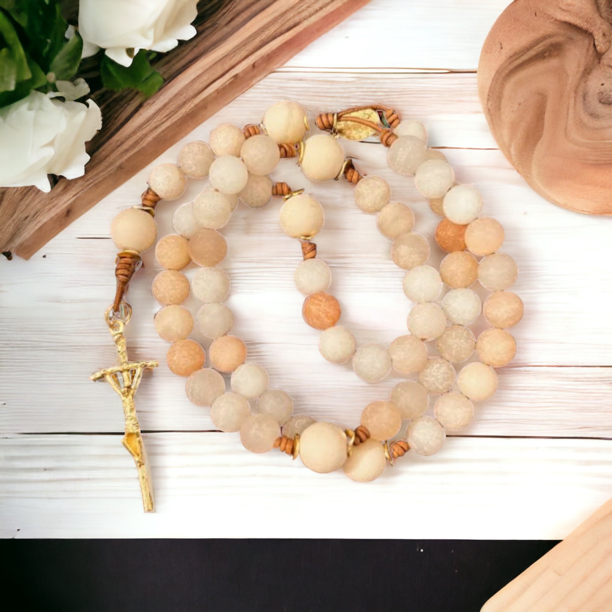 Handmade rosary, pink rosary, gemstone rosary, catholic rosary, catholic rosaries, handmade rosaries, rosary gift, catholic gifts, catholic gift, christian gifts, catholic gifts for her, miraculous medal rosary, miraculous medal, prayer tools