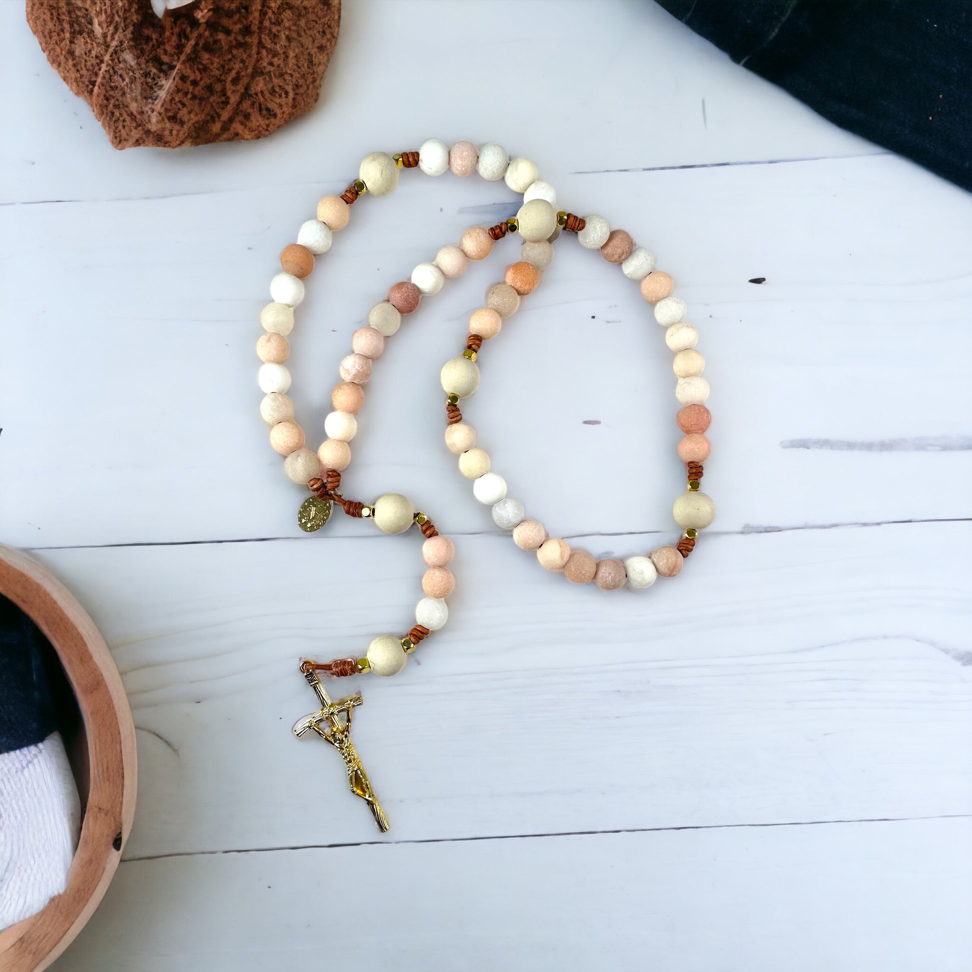 Handmade rosary, pink rosary, gemstone rosary, catholic rosary, catholic rosaries, handmade rosaries, rosary gift, catholic gifts, catholic gift, christian gifts, catholic gifts for her, miraculous medal rosary, miraculous medal, prayer tools