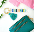 Give Grace keychain, Blessed keychain, christian keychain, blessed keytag, pink keychain, acrylic keychain, tassle keychain, christian gifts, christian stocking stuffer, catholic gifts, catholic gifts for her, catholic gift, new driver gift