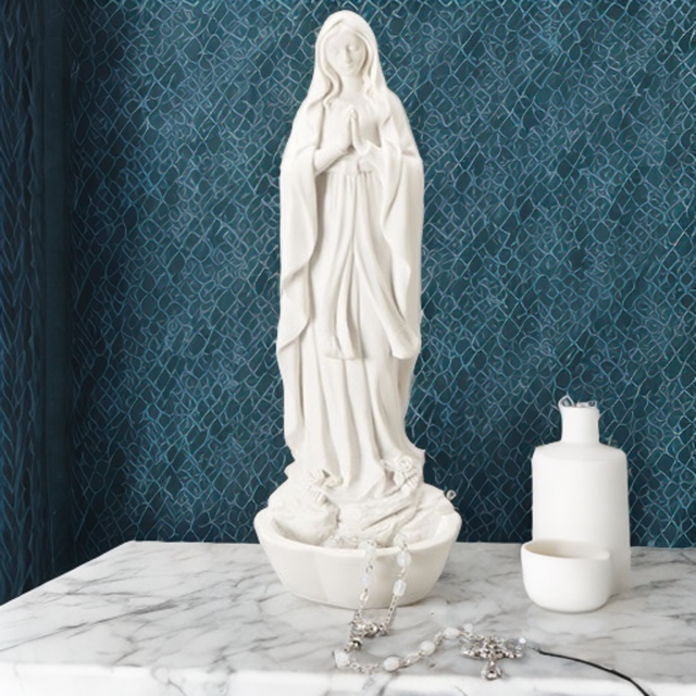 rosary holder, rosary statue holder, catholic gifts, our lady of lourdes rosary holder, our lady of lourdes statue, virgin mary statue, saint mary statue, catholic wedding gift, baptism gift, christening gift, first communion gift, cofirmation gift, catholic wedding shower gift