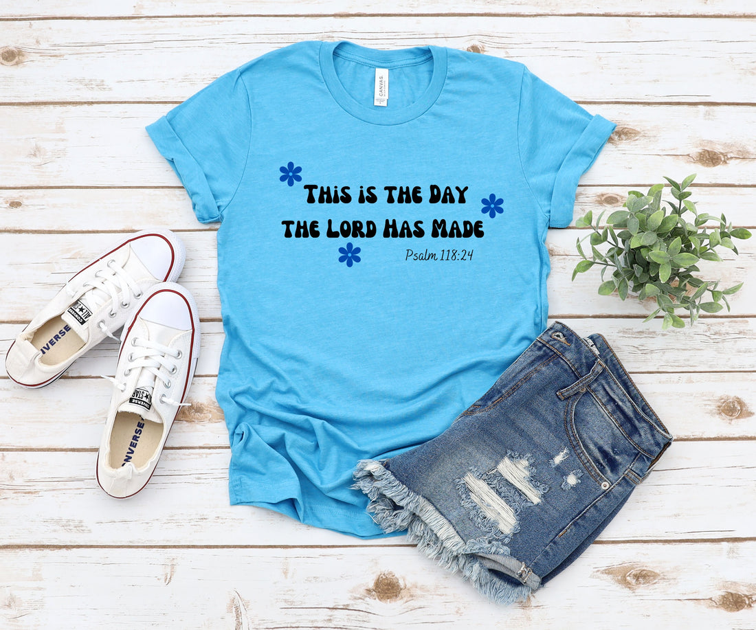 This is the day the Lord has made shirt, christian shirts, christian shirt, church shirt, catholic shirt, catholic tee,