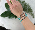 st benedict bracelet, st benedict jewelry, miraculous medal, catholic jewelry, christian jewelry, christian bracelet, saint bracelet, saints jewelry, saint benedict jewelry, turquoise wrap bracelet, cross bracelet, catholic gift for her, christian bracelets