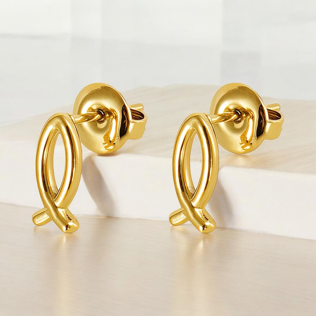 DAINTY Ichthys Fish Earrings