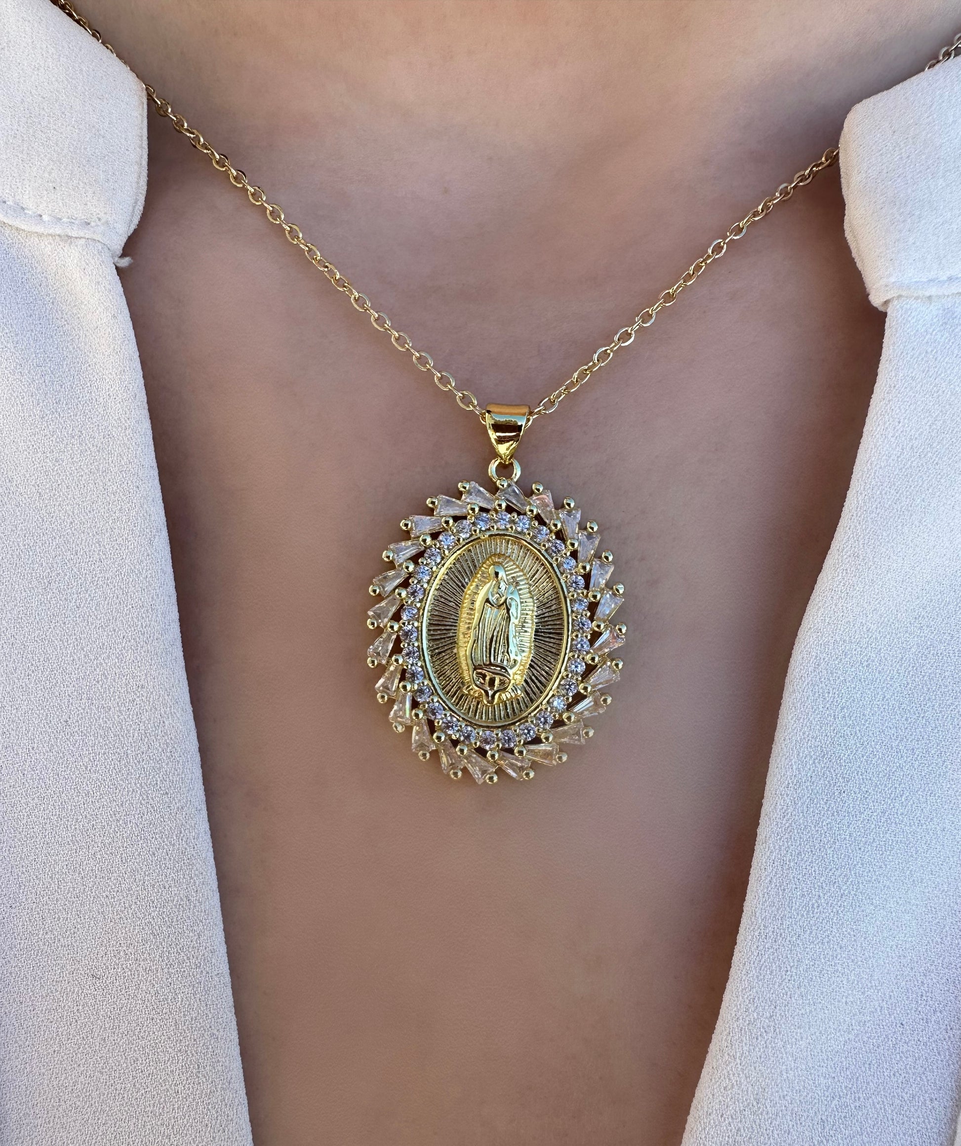 virgin mary necklace, mother mary necklace, gold diamond virgin mary necklace, virgin mary pendant, catholic gifts, christian gifts, bridal gift, protection necklace, our lady of guadalupe necklace, dainty mary necklace, christian jewelry, catholic jewelry, catholic necklace, christian necklace
