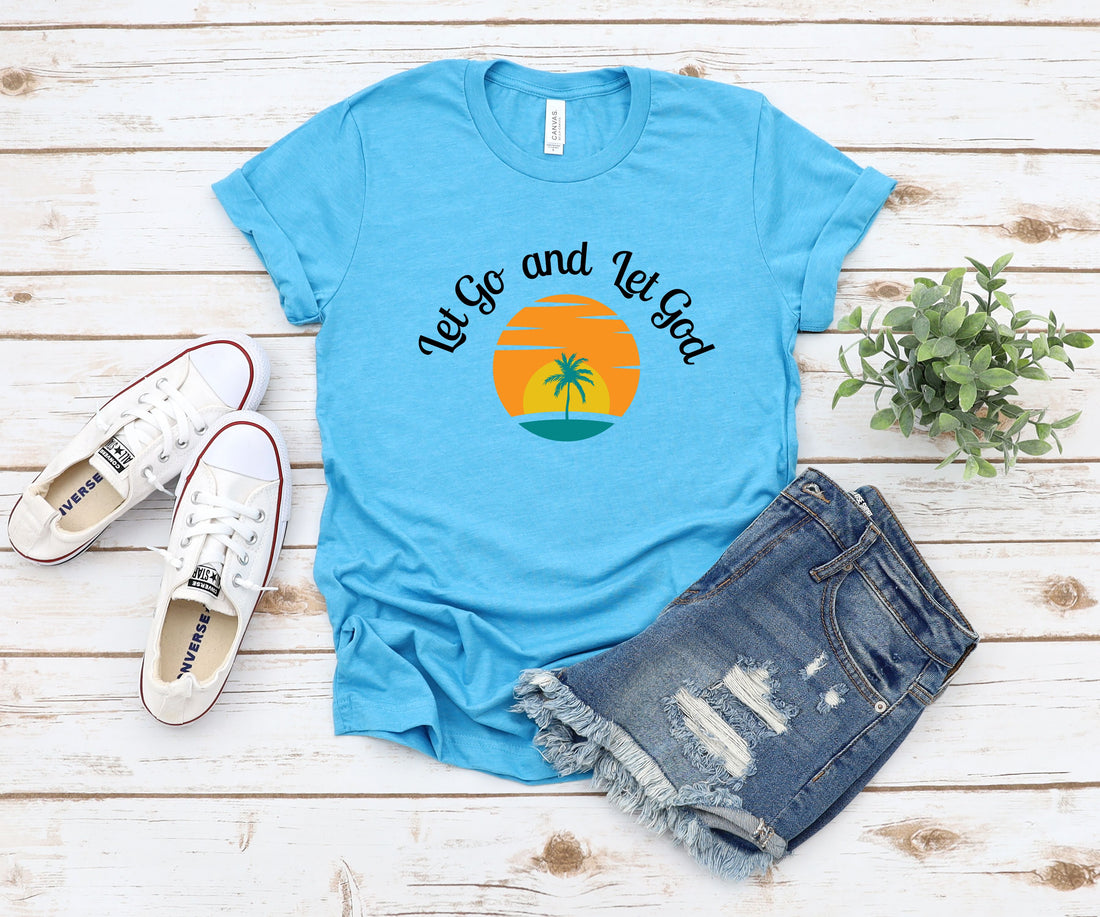 Let Go and Let God Tshirt, tshirt, tee, Christain Tee, christian tshirt, catholic merch, catholic shirt