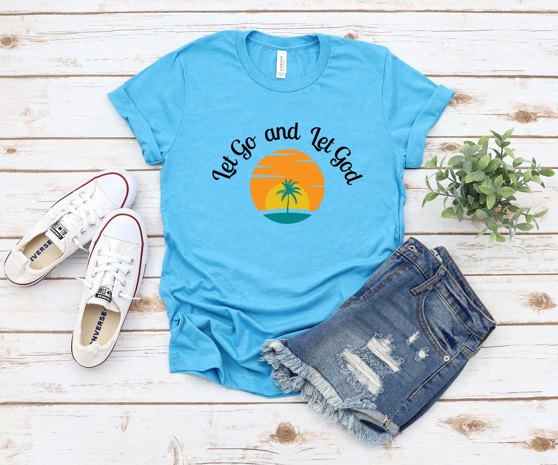 Let Go and Let God Tshirt, tshirt, tee, Christain Tee, christian tshirt, catholic merch, catholic shirt