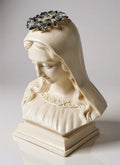 vintage virgin mary bust, mary figurine, porcelain mary statue, catholic gift, one of a kind mary, embellished mary, christian gifts, our lady of guadalupe, our lady of lourdes, our lady of fatima, catholic gift for her, baptism gift