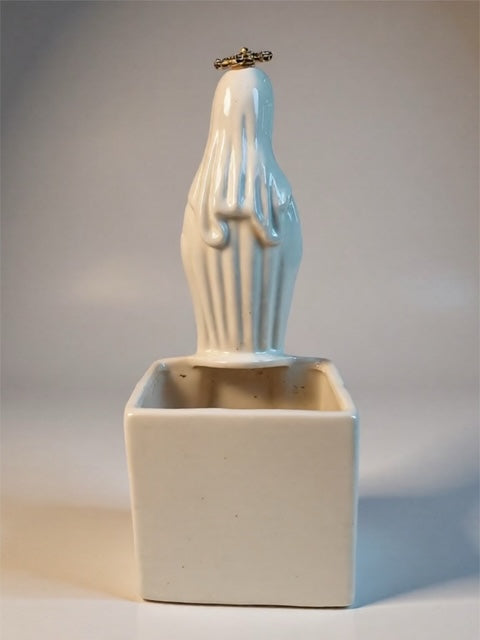 Vintage Virgin Mary Bust Figurine Vase Planter