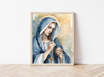 Our Lady of the Rosary download print, Our Lady of The Rosary Artwork, Our Lady of the Rosary Wall Art, Our Lady of the Rosary Printable Download, Our Lady of the Rosary home decor, Mary Printable, Mary Artwork, Mother Mary Art, Mother Mary decor, Catholic Wall Art, Catholic Home Decor, Catholic Gifts, Catholic gift, Virgin Mary Gift, Baptism Gift, First Communion Gift, Confirmation Gift, Mother Mary gifts