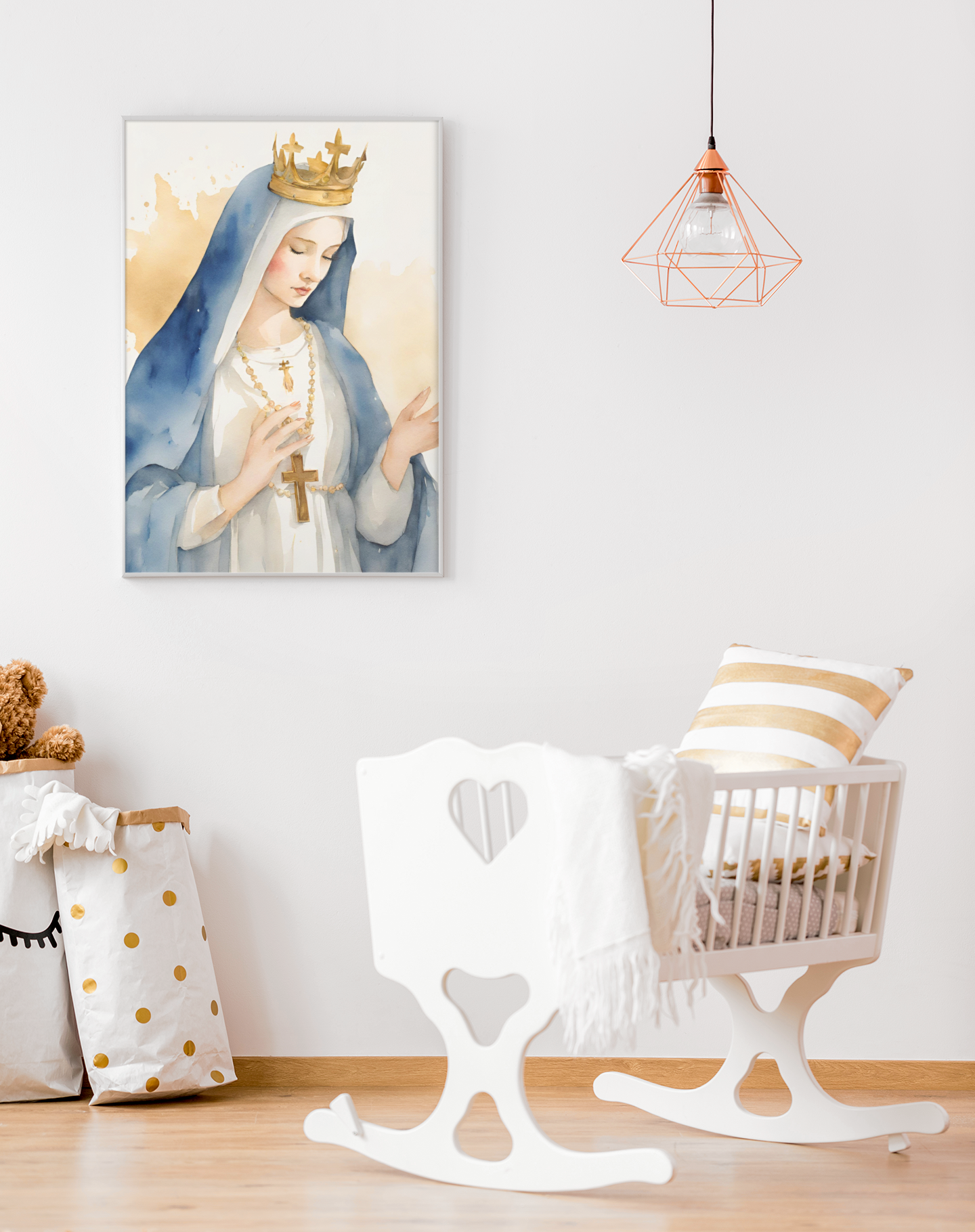 christian nursery art, catholic nursery art, catholic nursery, mother mary art, digital printable catholic art, virgin mary art, digital printables, christian digital, christian printable, catholic wall decor, catholic home, our lady art, blessed mother mary, christian art, christian gifts, catholic gifts