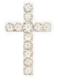 Flower Wall Cross White