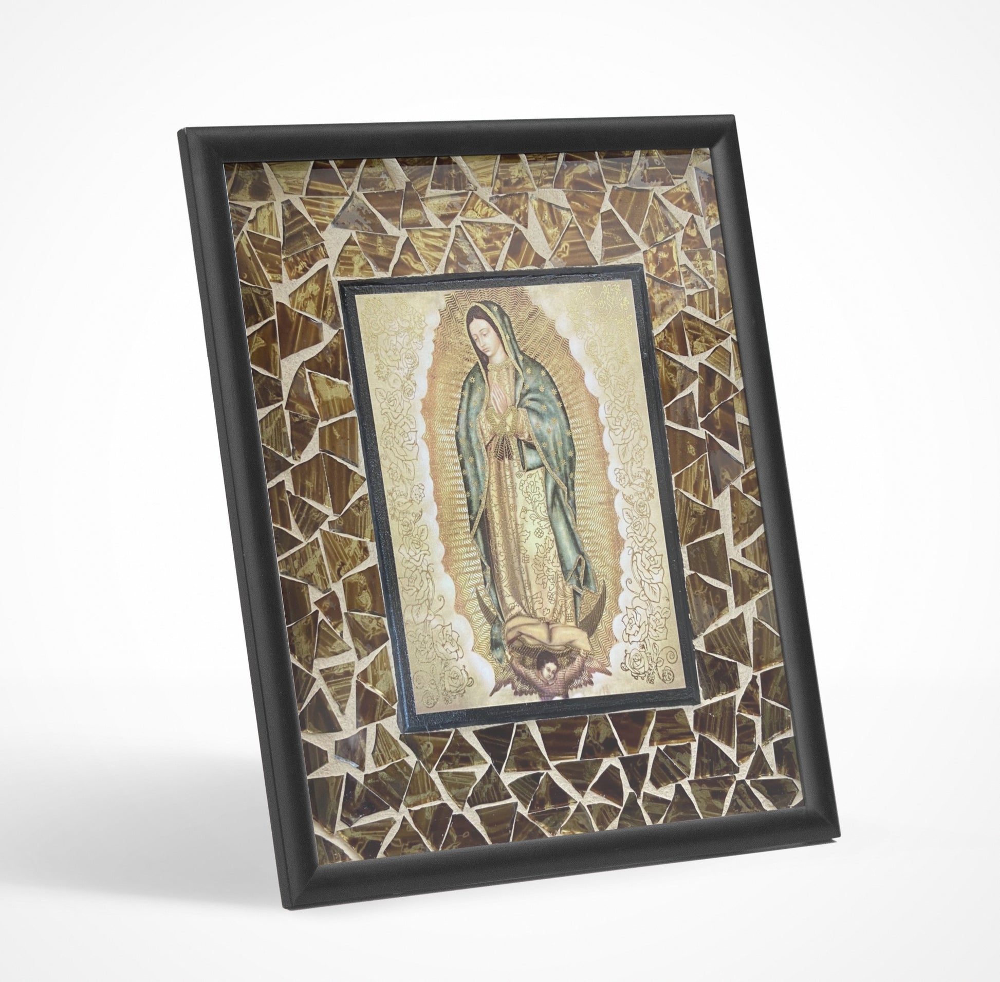 Our Lady of Guadalupe Mosaic Art Catholic Art Catholic Home Decor Framed Virgin Mary