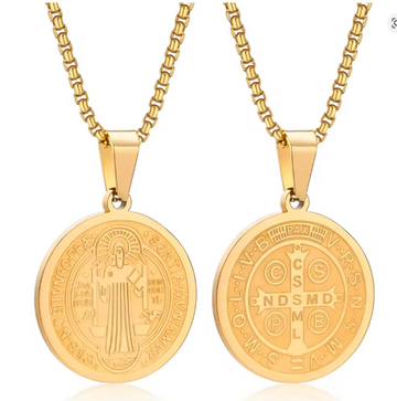 St Benedict Necklace 18k Gold (Unisex)