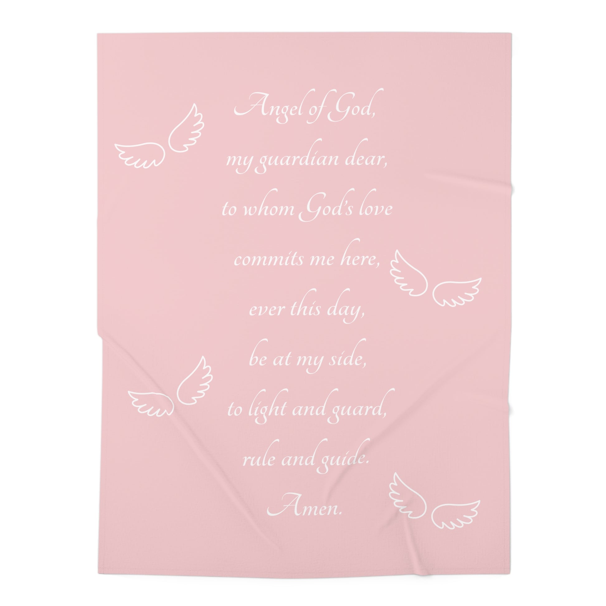 Guardian Angel Prayer Baby Swaddle Blanket, guardian angel prayer, baptism gift girl, baptismal gift girl, christening gift girl, catholic gifts baby, newborn gift catholic, christian newborn baby gift, baby shower gift girl, baby shower gifts for girl,  prayers for newborn catholic, prayers for newborn christian, catholic gifts her, catholic baby gifts, receiving blanket christian, receiving blanket catholic