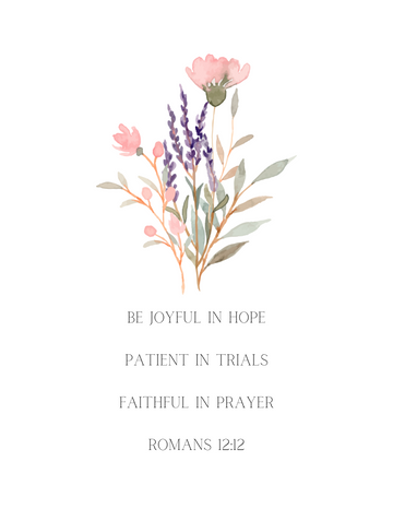 Romans 12:12 Printable Downloadable Art