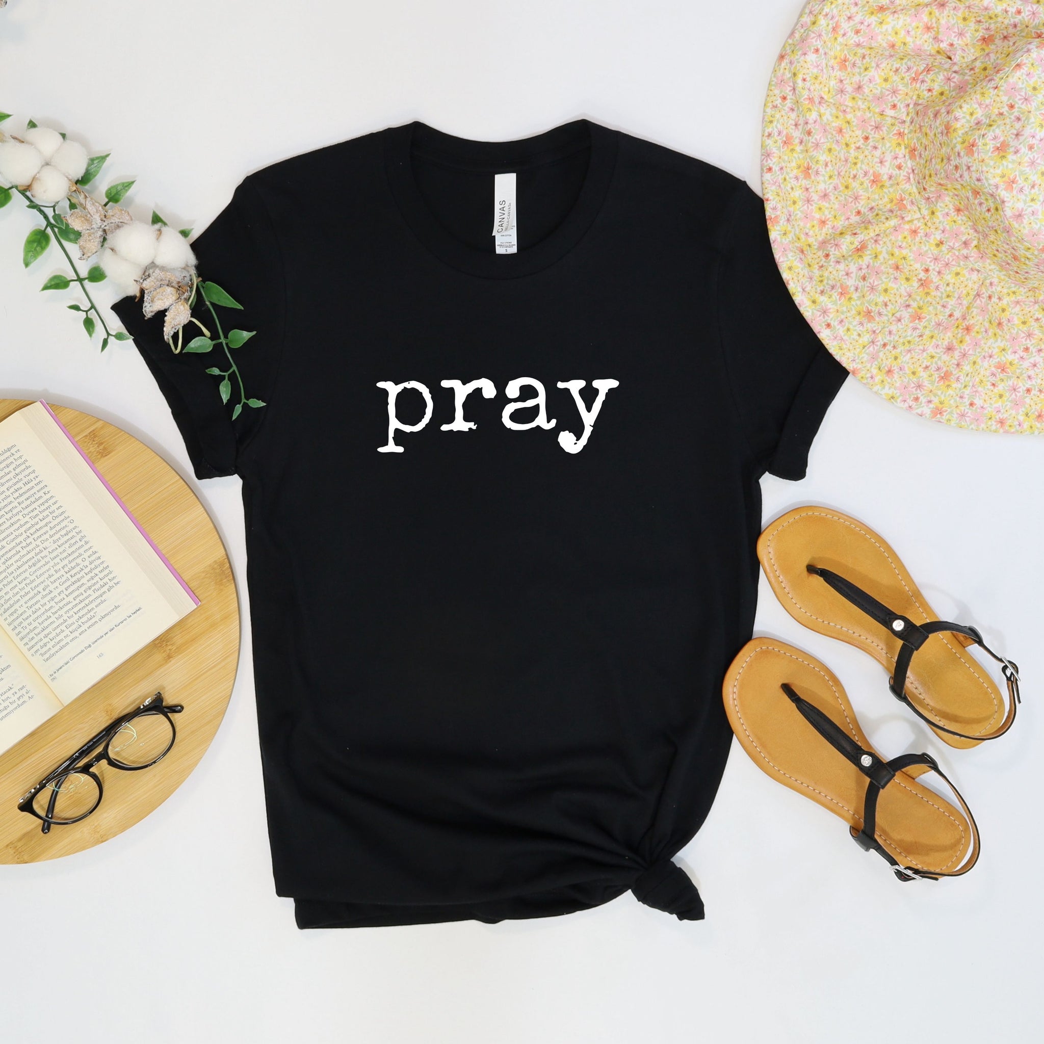 PRAY T-SHIRT Short Sleeve T-Shirt (Black)