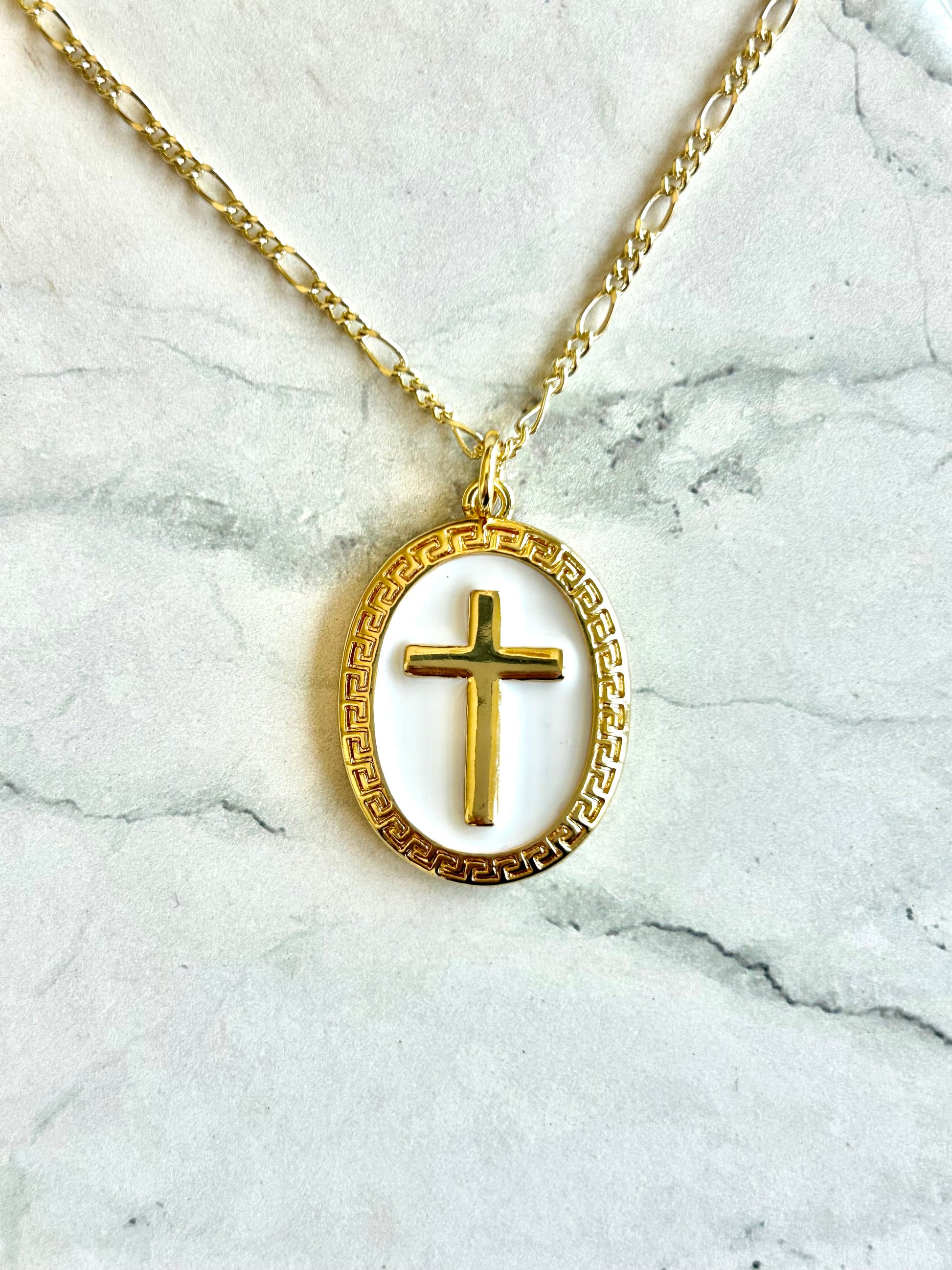 Gold Oval Cross Pendant Necklace, Catholic Jewelry, Christian Jewelry, Gold Cross Necklace, dainty cross necklace, gold cross necklace, religious necklace, gold necklace, christian jewelry, catholic jewelry, christian gifts, catholic gifts, catholic gift for her, first communion gift, baptism gift, wedding gift, christian wedding, bridesmaid gift, catholic gift for her, confirmation gift