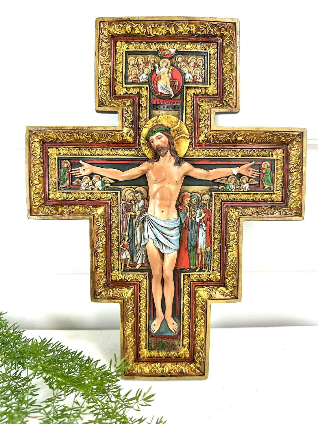 san damiano cross, san damiano crucifix, florentine cross, catholic cross, st francis cross crucifix