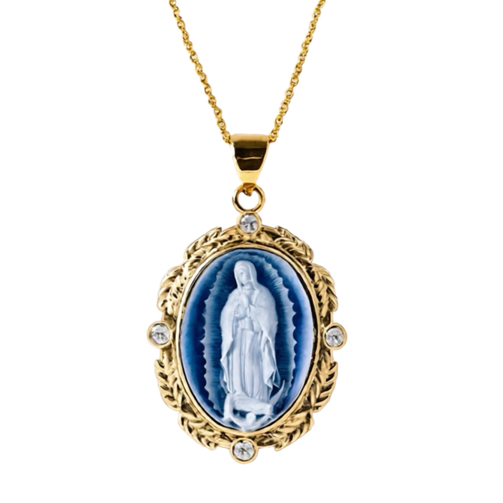jvirgin mary pendant necklace for women, joy dravecky french blue cameo, gold virgin mary medallion necklace, vintage virgin mary necklace, virgin mary necklace with crystal accents, catholic virgin mary prayer necklace, virgin mary necklace for first communion, handmade virgin mary medal necklace, french blue cameo virgin mary guadalupe necklace, daintly virgin mary layered necklace, oval virgin mary necklace, catholic gifts for her, catholic gifts women
