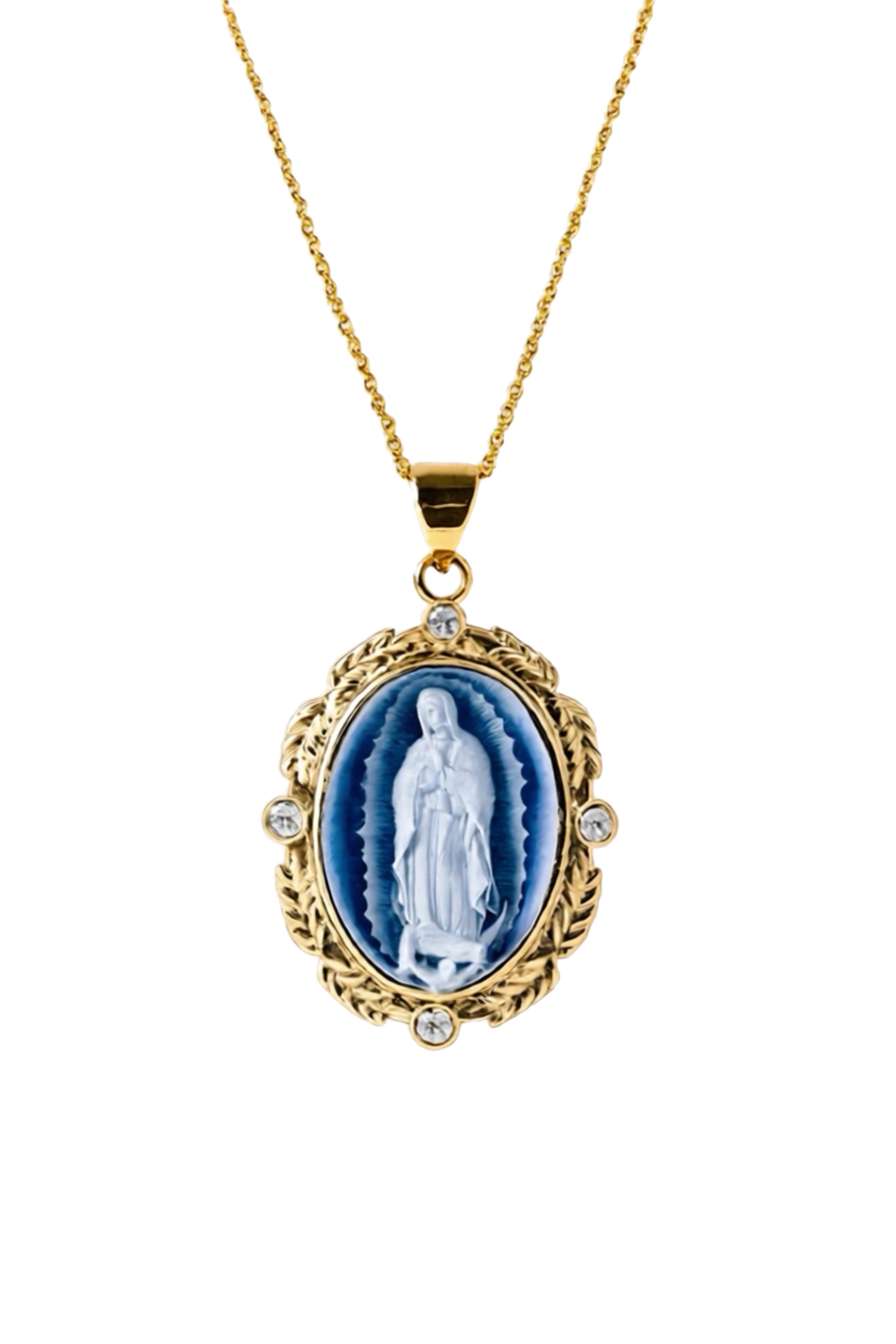 jvirgin mary pendant necklace for women, joy dravecky french blue cameo, gold virgin mary medallion necklace, vintage virgin mary necklace, virgin mary necklace with crystal accents, catholic virgin mary prayer necklace, virgin mary necklace for first communion, handmade virgin mary medal necklace, french blue cameo virgin mary guadalupe necklace, daintly virgin mary layered necklace, oval virgin mary necklace, catholic gifts for her, catholic gifts women