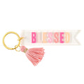 Blessed keychain, christian keychain, blessed keytag, pink keychain, acrylic keychain, tassle keychain, christian gifts, christian stocking stuffer, catholic gifts, catholic gifts for her, catholic gift, new driver gift