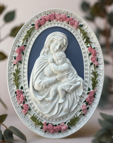 Madonna & Child Della Robbia Wall Plaque