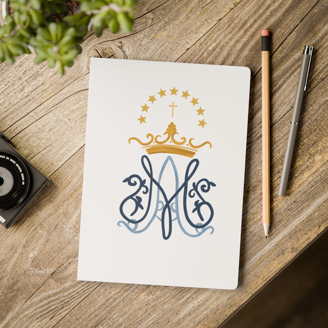 catholic notebook, catholic gifts, devotional journal, catholic prayer journal, bible study notebook, bible study journal, mary monogram journal, mary monogram notebook, catholic gifts for her, women catholic, meditation journal