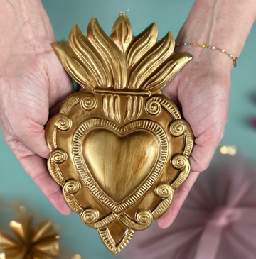 Sacred Heart Vintage Milagros ( LARGE 9")