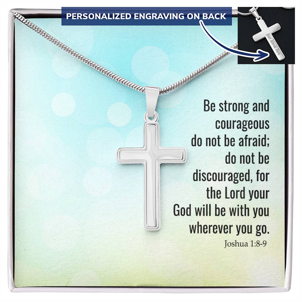 Personalized ENGRAVING Cross Necklace (Unisex)