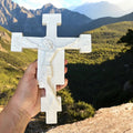 FLorentine Cross White, Wall crosses, Modern Catholic Crucifix, Modern Catholic Wall Cross, San Damiano Wall crucifix cross, catholic wedding gifts, christian wedding gifts, baptism gift, christening gift, wedding shower gift catholic