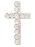 Rustic White Distressed Wall Cross 10